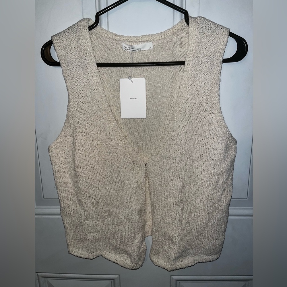 Oak + Fort | Knit Cream Vest